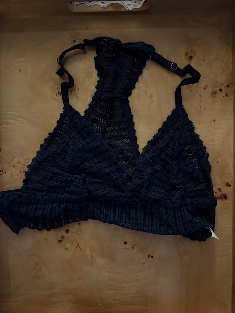 Gap Body Navy small Lace Triangle Bralette T back. Never worn.